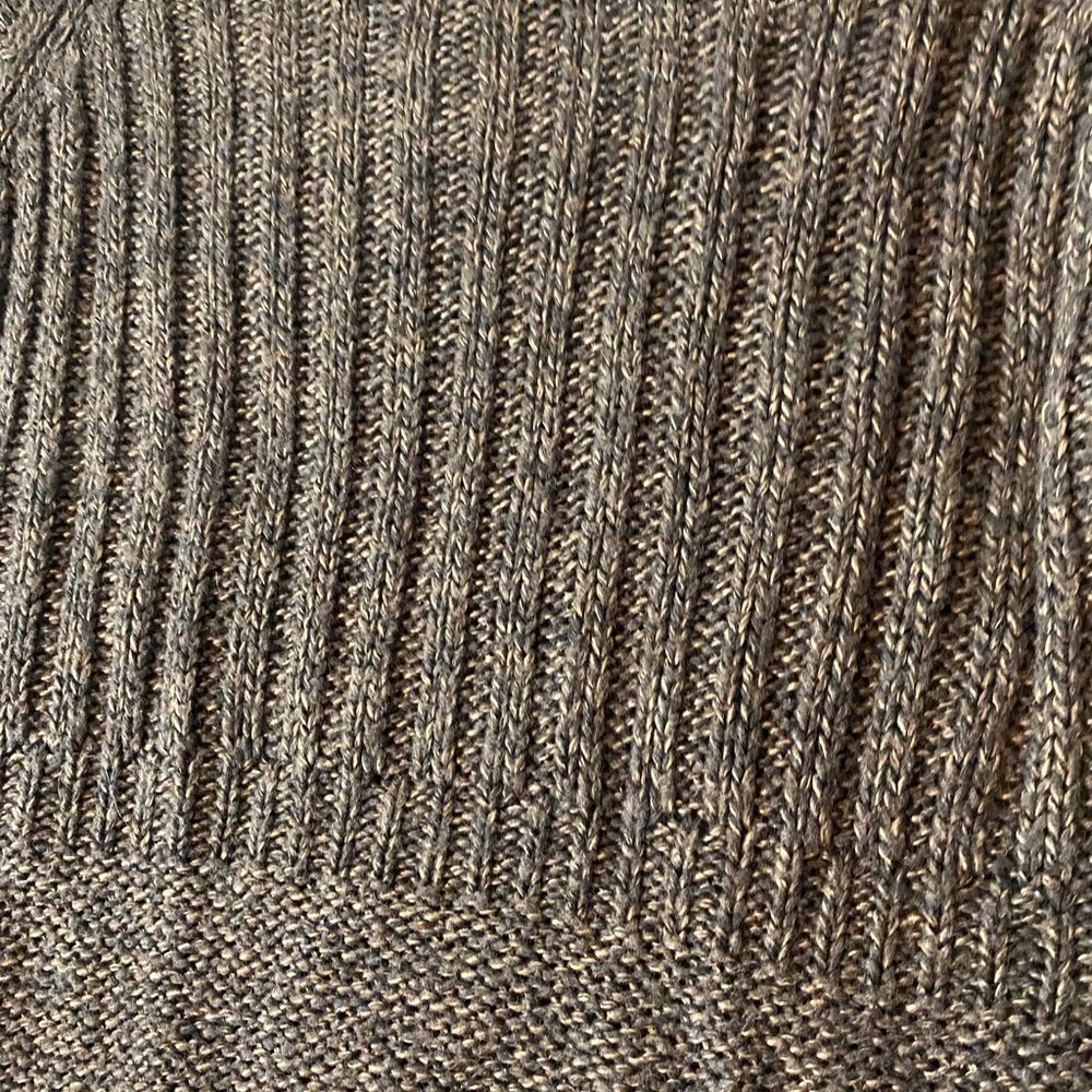 UNITED STATES SWEATERS Brown Cable Knit Sweater Vest Crew neck Cap sleeves L - Picture 8 of 13